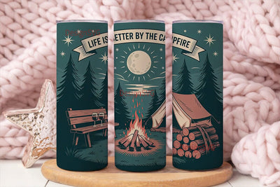 Campfire Tumbler Wrap Design Sublimation DesignSVG 