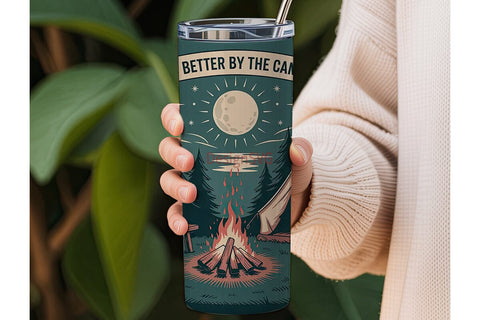 Campfire Tumbler Wrap Design Sublimation DesignSVG 