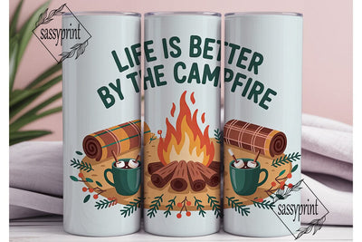Campfire Vibes 20oz Tumbler Wrap Sublimation sassyprint 