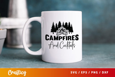 Campfires and cocktails SVG Design SVG Designangry 