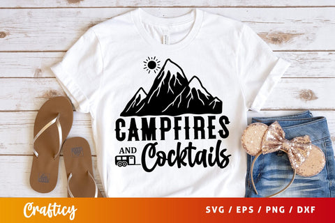 Campfires and cocktails svg Design SVG Designangry 