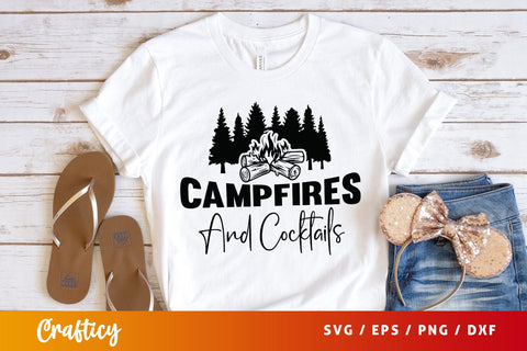 Campfires and cocktails SVG Design SVG Designangry 
