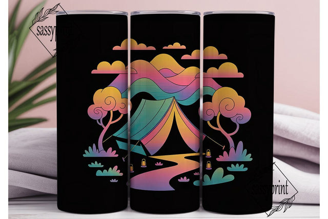 Camping Adventure 20oz Tumbler Wrap Sublimation sassyprint 