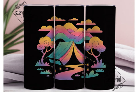 Camping Adventure 20oz Tumbler Wrap Sublimation sassyprint 