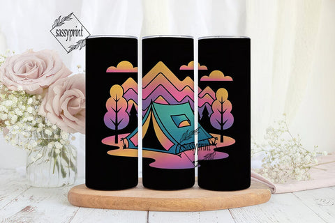Camping Adventure 20oz Tumbler Wrap Sublimation sassyprint 