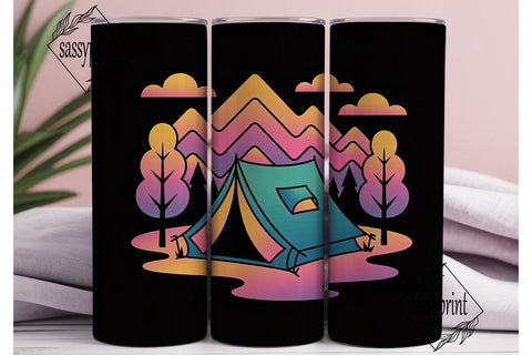 Camping Adventure 20oz Tumbler Wrap Sublimation sassyprint 