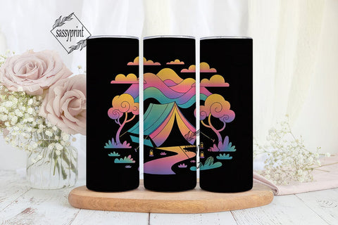 Camping Adventure 20oz Tumbler Wrap Sublimation sassyprint 