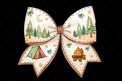 Camping Adventure Coquette Bow Clipart, camping adventure bow, coquette bow clipart, tent theme bow, adventure design art, digital bow design, outdoor camping bow, nature bow art, camping design clipart, coquette bow art, adventure sublimation design Sublimation FloridPrintables 