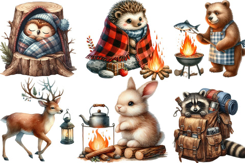 Camping Animals Clipart Sublimation SVGista 