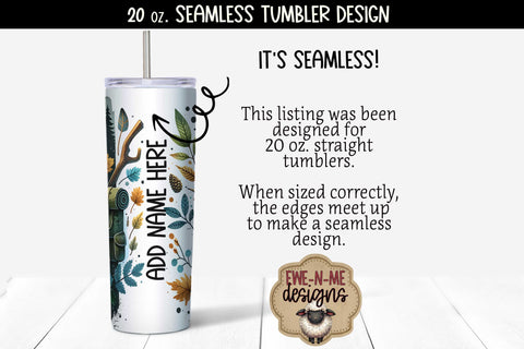 Camping Brushstrokes Squirrel - 20 oz Seamless Tumbler Sublimation Ewe-N-Me Designs 