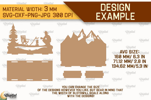 Camping Candle Holders Laser Cut Bundle. Candle Boxes SVG SVG Evgenyia Guschina 