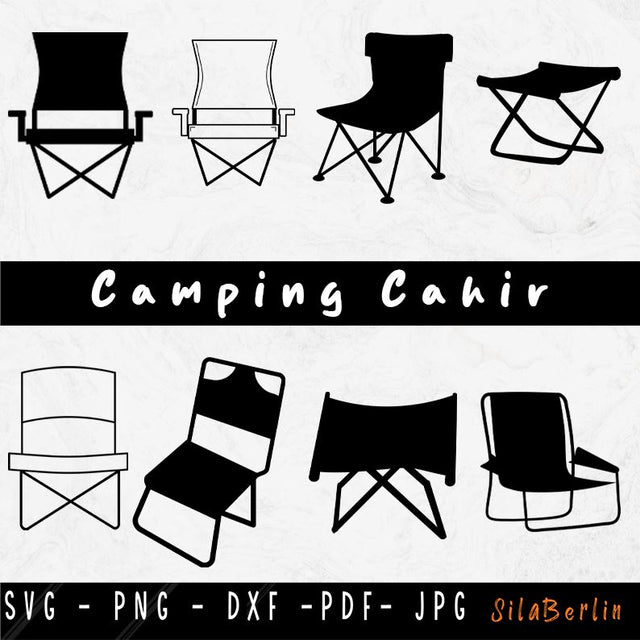 Camping Chair Svg Bundle, Camping Clipart, Camping Svg, Furniture SVG, Camp svg,Camping Chair Icons Svg, SVG Files for Cricut SVG SilaBerlin 