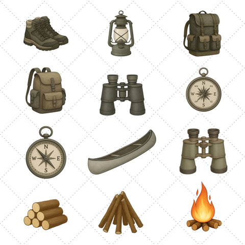 Camping Clipart | Camping PNG SVG Paige Cole Studio 