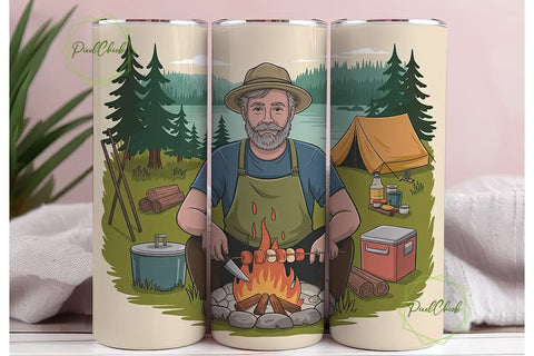 Camping Cookout 20oz Tumbler Design Sublimation PixelChick 
