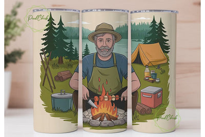 Camping Cookout 20oz Tumbler Design Sublimation PixelChick 