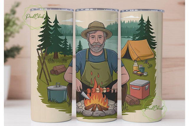 Camping Cookout 20oz Tumbler Design Sublimation PixelChick 