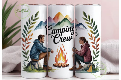 Camping Crew 20oz Tumbler Design Sublimation PixelChick 