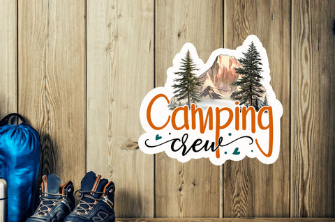 Camping crew Sticker Design Sublimation Regulrcrative 