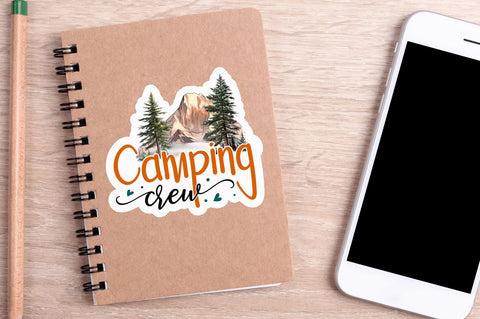 Camping crew Sticker Design Sublimation Regulrcrative 