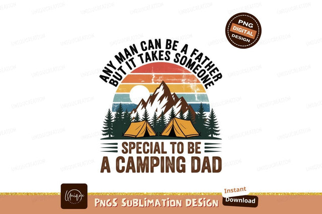 Camping dad mountains sunset tents image Sublimation Designangry 