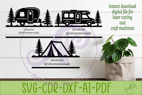 Camping Family Name Sign SVG, Bundle SVG APInspireddesigns 