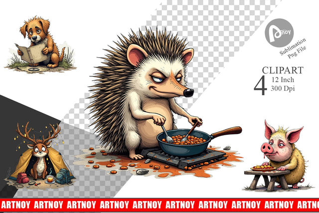 Camping Grumps Clipart Sublimation artnoy 