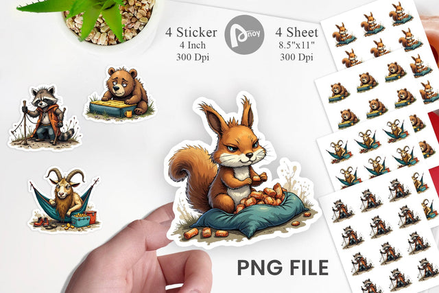 Camping Grumps Sticker Sublimation artnoy 