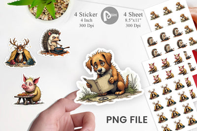 Camping Grumps Sticker Sublimation artnoy 