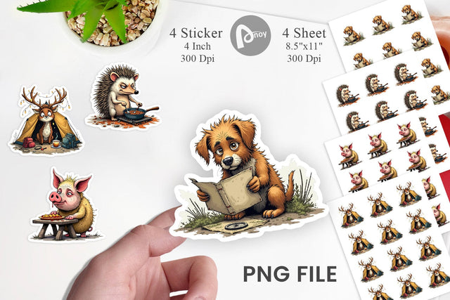 Camping Grumps Sticker Sublimation artnoy 