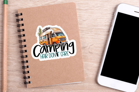 Camping hair Sticker Design Sublimation Regulrcrative 