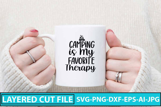 Camping is My Favorite Therapy SVG Cut File SVG Syaman 
