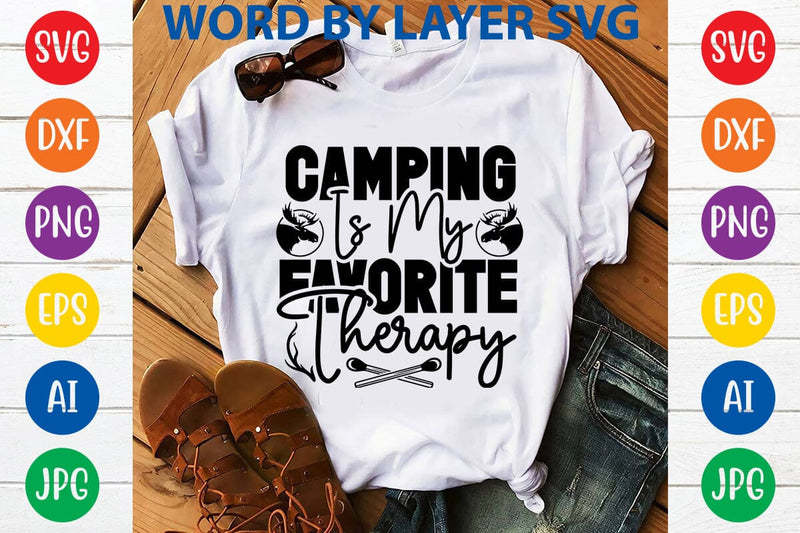 Camping Is My Favorite Therapy SVG DESIGN SVG Rafiqul20606 