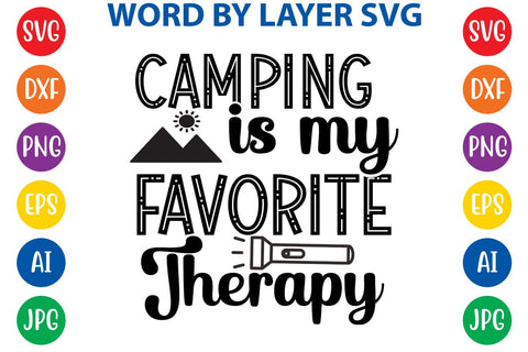 Camping is my favorite therapy SVG DESIGN SVG Rafiqul20606 