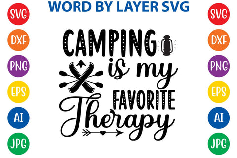 Camping Is My Favorite Therapy SVG DESIGN SVG Rafiqul20606 