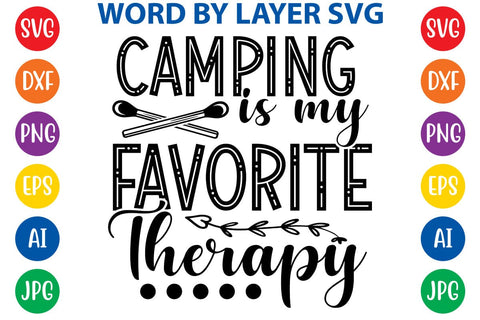 Camping Is My Favorite Therapy SVG DESIGN SVG Rafiqul20606 