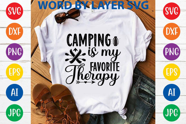 Camping Is My Favorite Therapy SVG DESIGN SVG Rafiqul20606 