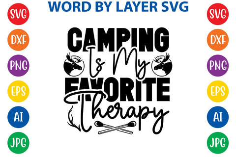Camping Is My Favorite Therapy SVG DESIGN SVG Rafiqul20606 