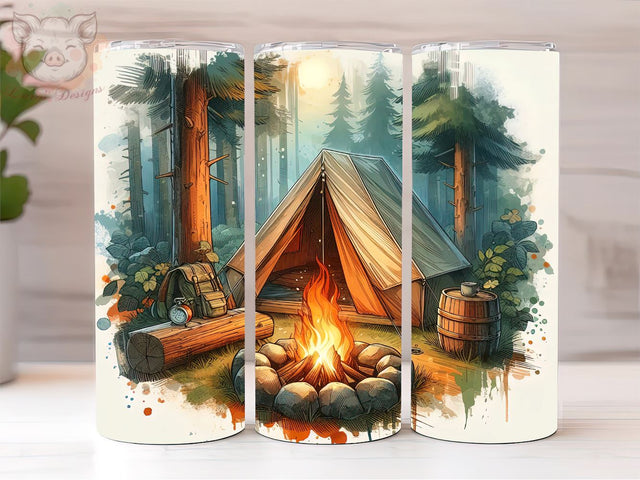 Camping is my happy place 20 oz skinny tumbler, Camper PNG Downloads, 20oz Tumbler Png, Sublimation Design, Digital, Digital Download PNG Sublimation Lara' s Designs 