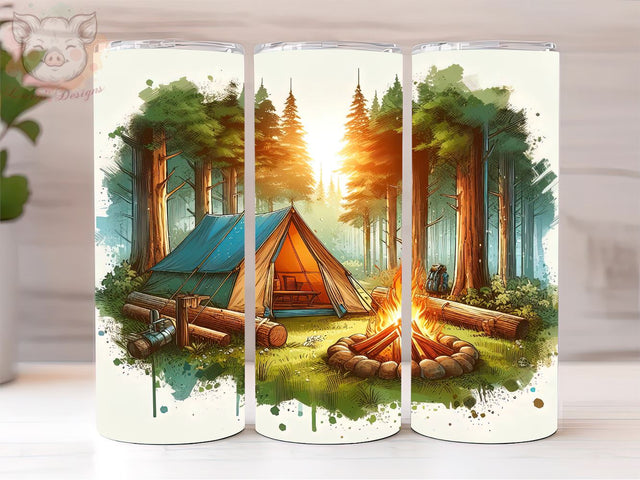 Camping is my happy place 20 oz skinny tumbler, Camper PNG Downloads, 20oz Tumbler Png, Sublimation Design, Digital, Digital Download PNG Sublimation Lara' s Designs 