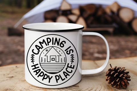 Camping is my happy place SVG Design SVG Regulrcrative 