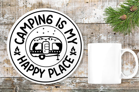 Camping is my happy place SVG Design SVG Regulrcrative 