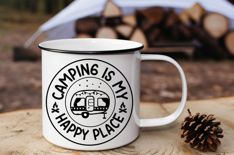 Camping is my happy place SVG Design SVG Regulrcrative 