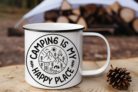 Camping is my happy place SVG Design SVG Regulrcrative 