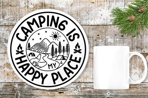 Camping is my happy place SVG Design SVG Regulrcrative 