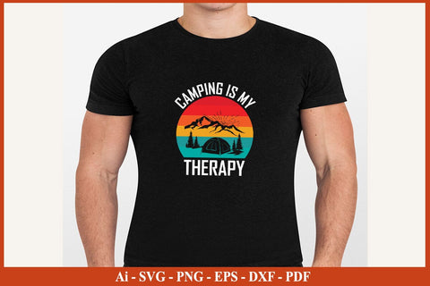 Camping Is My Therapy Camping SVG PNG Craft Cut File SVG SVG Print File 