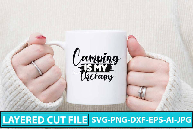 Camping Is My Therapy SVG Cut File SVG Syaman 