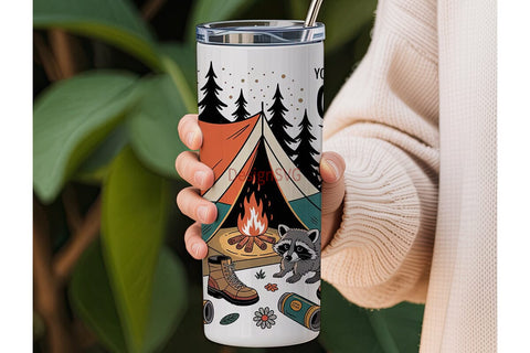 Camping Life 20oz Tumbler Wrap Sublimation DesignSVG 