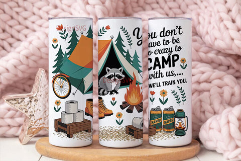 Camping Life 20oz Tumbler Wrap Sublimation DesignSVG 