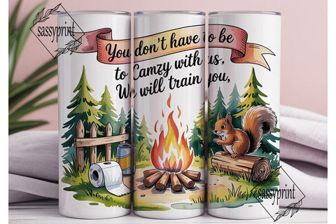 Camping Life 20oz Tumbler Wrap Sublimation sassyprint 