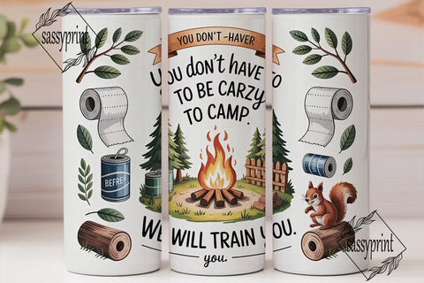 Camping Life 20oz Tumbler Wrap Sublimation sassyprint 